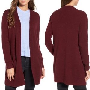 {Madewell} Burgundy Kent Cardigan Sweater in Coziest Yarn Size XS